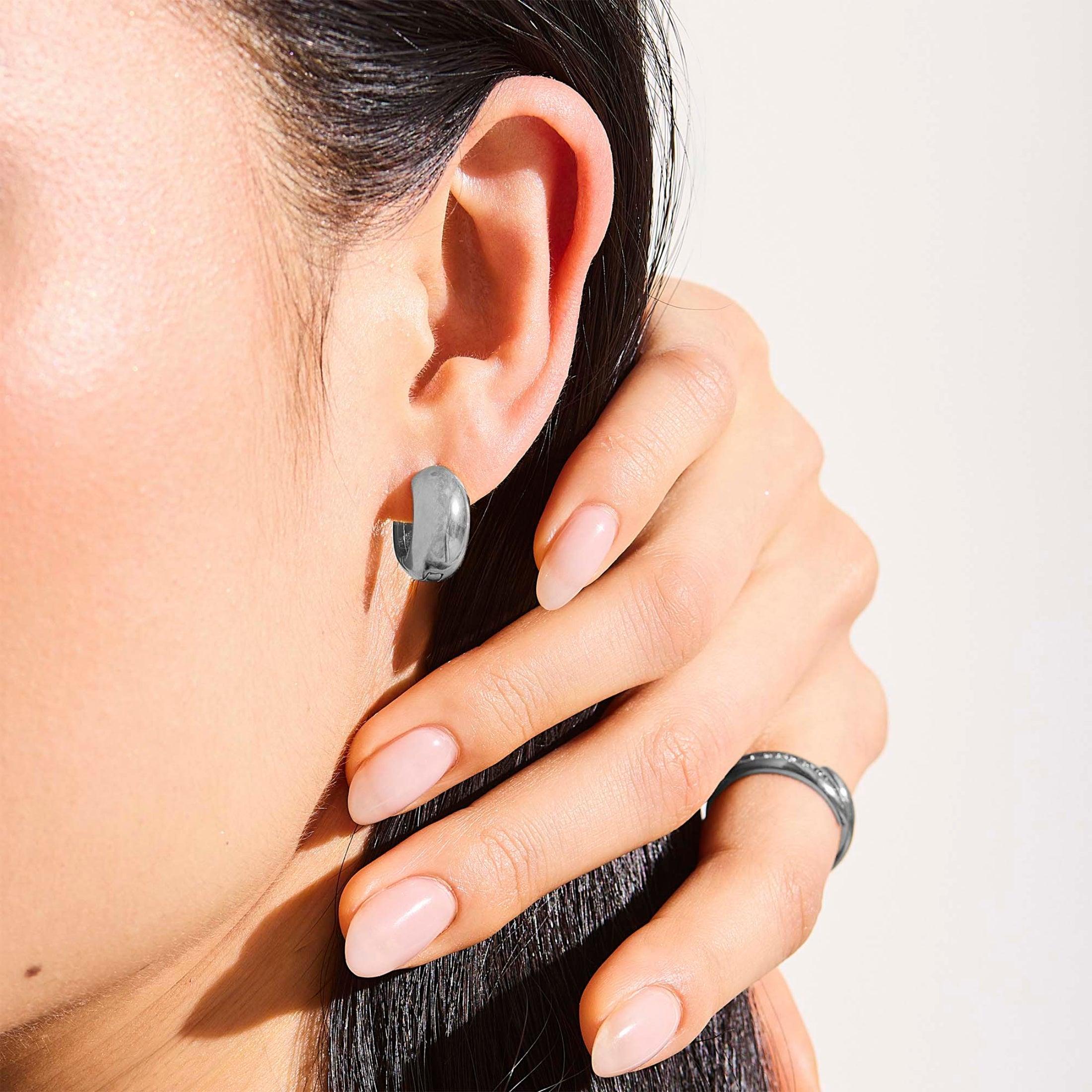 Chunky Mini Hoop Earrings