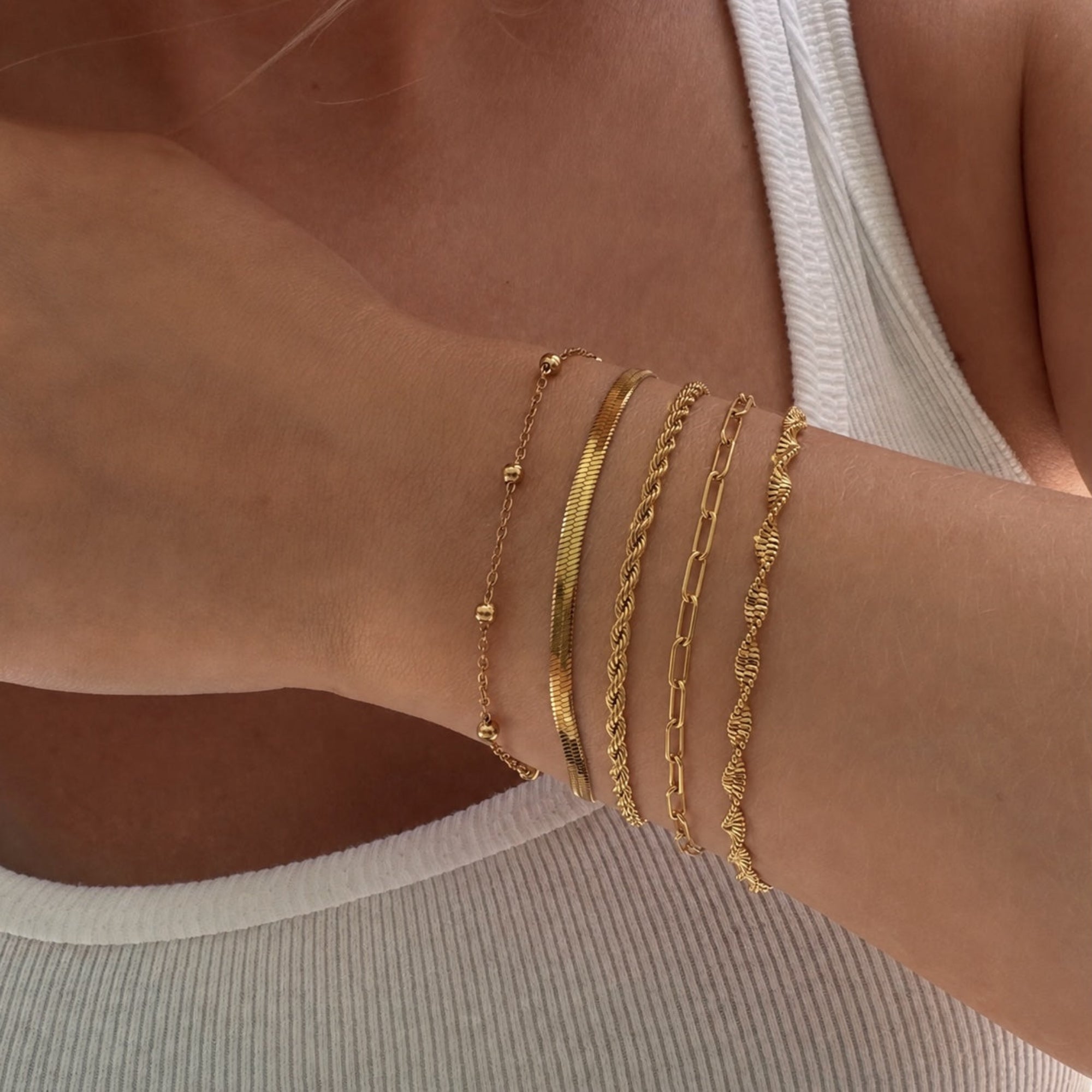 Power Stack 5-Pieces Bracelets Set
